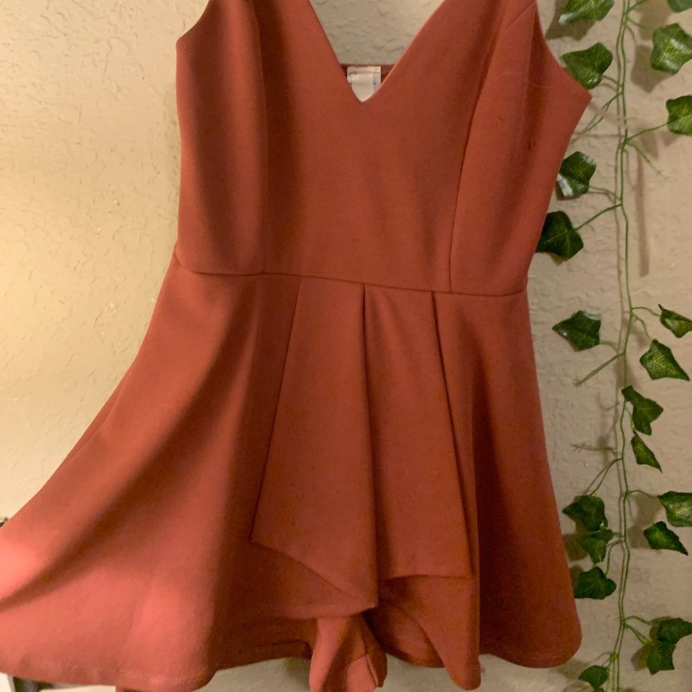 Maroon romper style dress